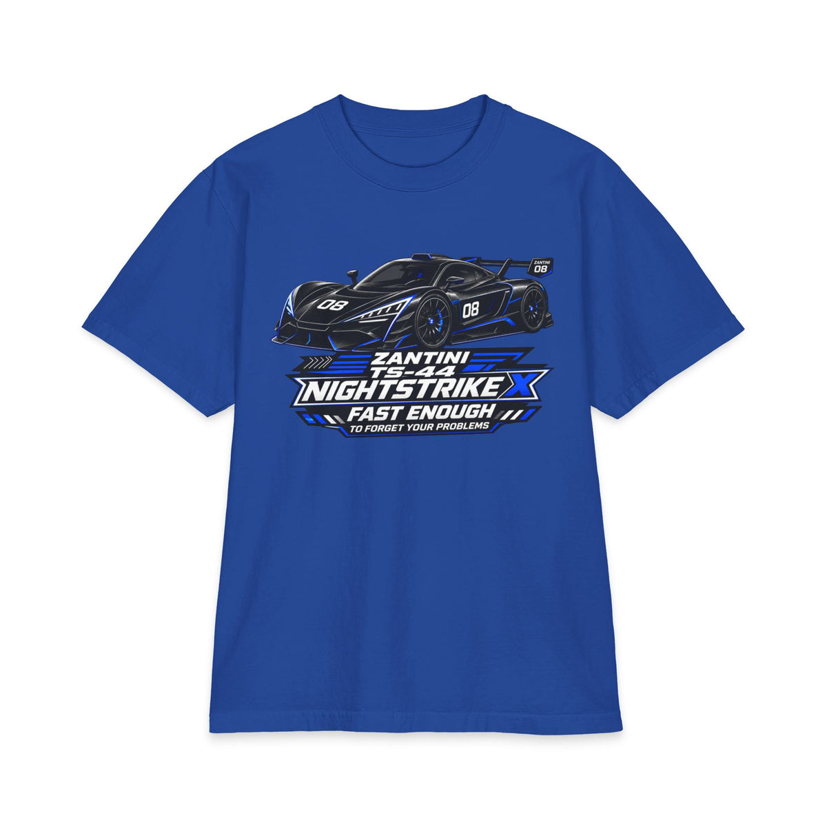 ZANTINI TS-44 NIGHTSTRIKE X T-Shirt | Black Hypercar Racing Graphic Tee