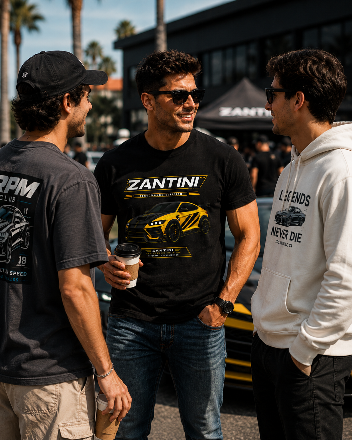 ZANTINI Performance Division Yellow & Black Performance T-Shirt