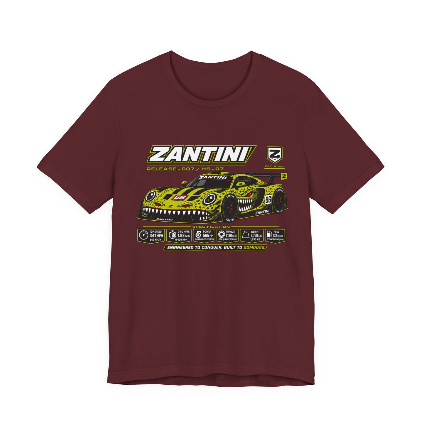 ZANTINI HS-07 Release 007 Performance Racing Graphic T-Shirt