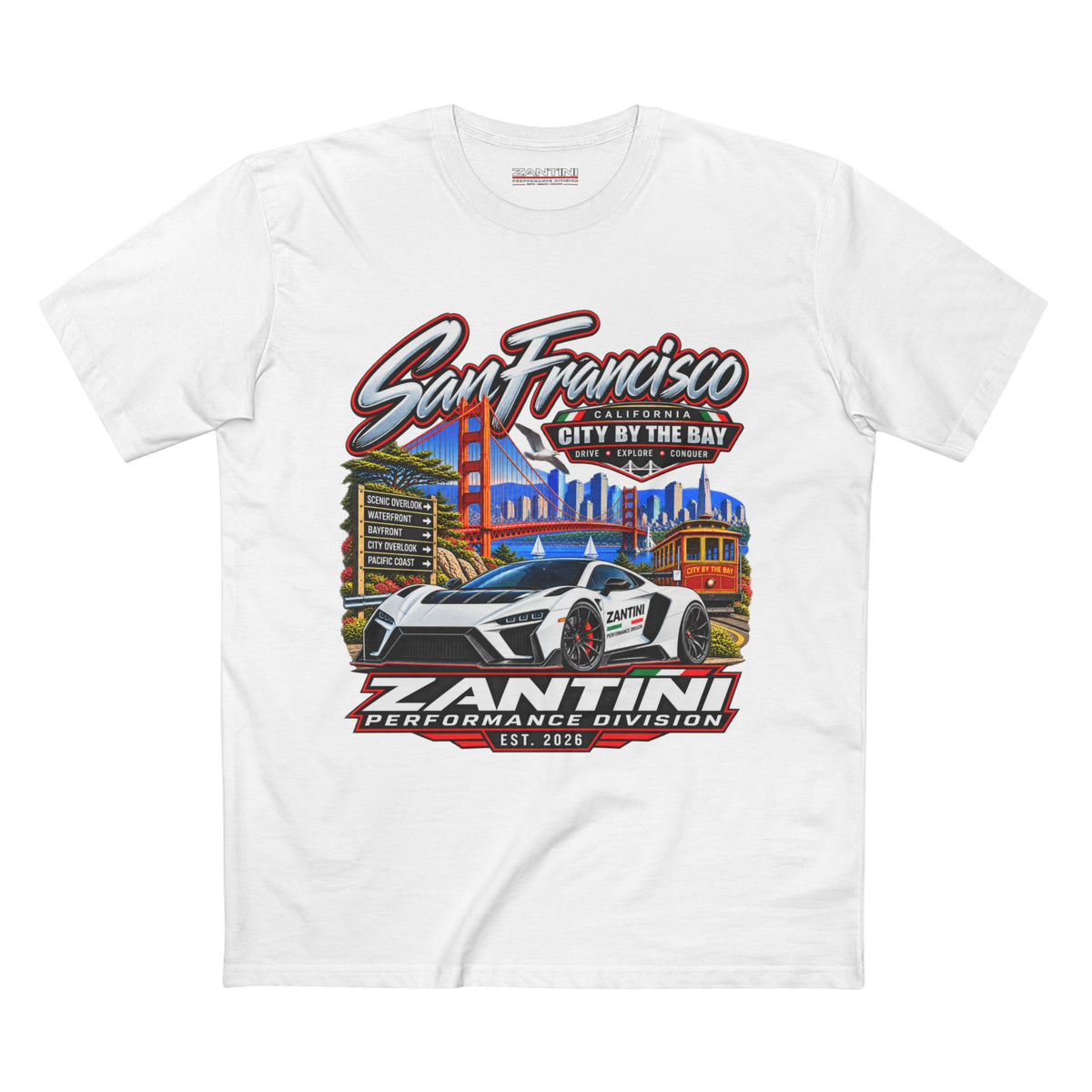 ZANTINI San Francisco City by the Bay Performance T-Shirt