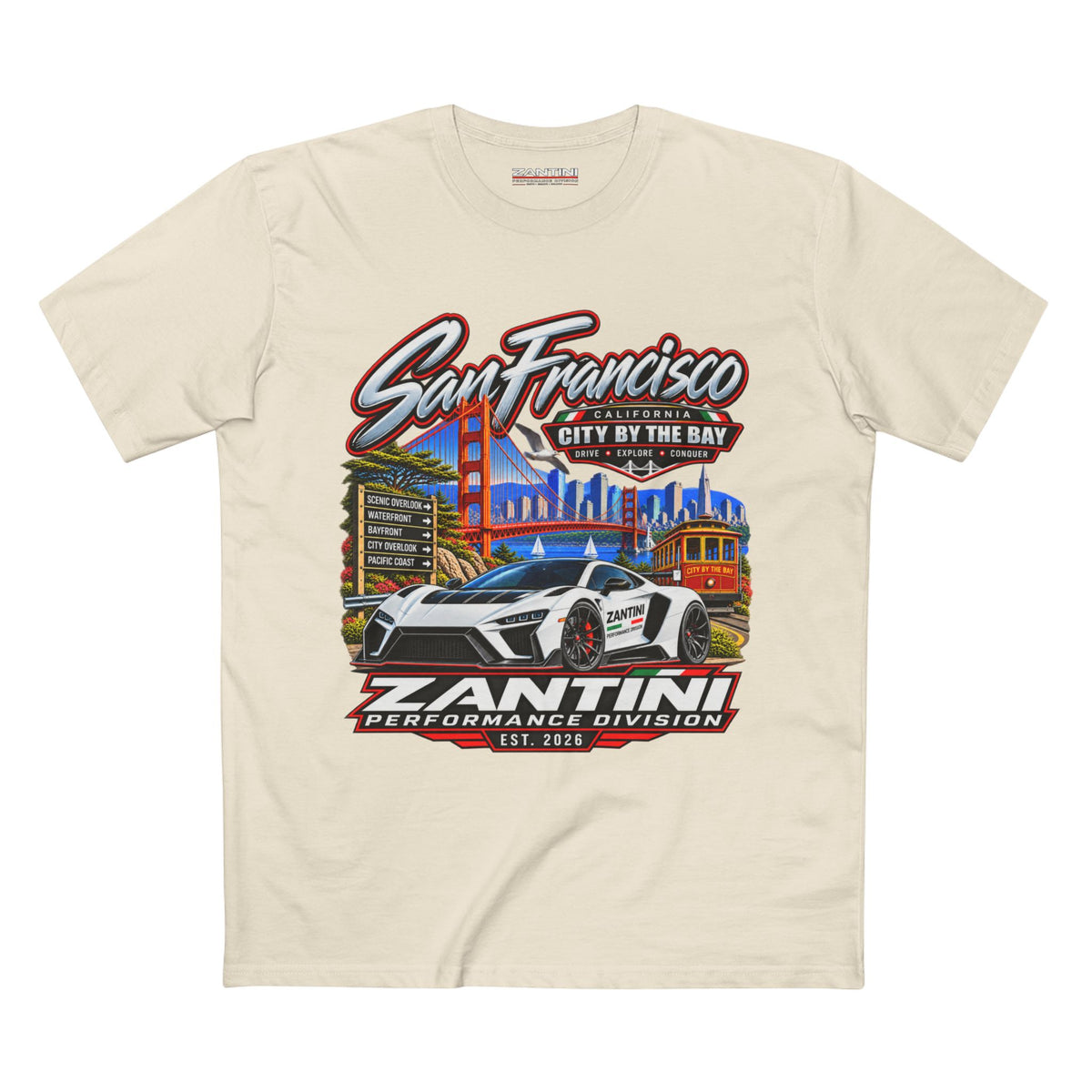 ZANTINI San Francisco City by the Bay Performance T-Shirt