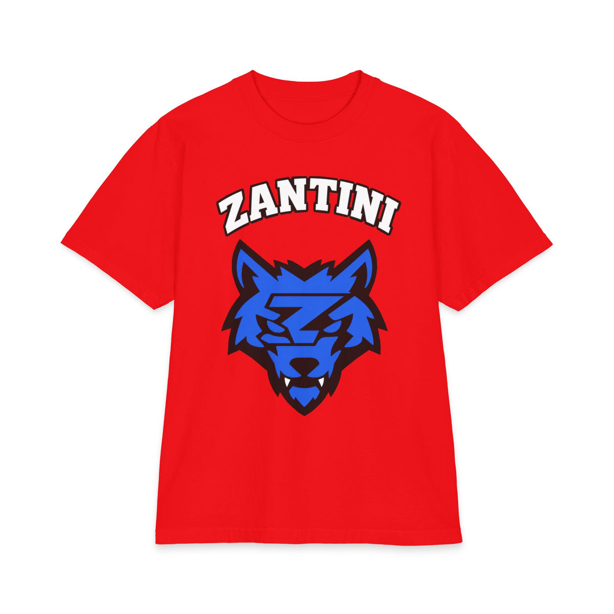 ZANTINI Blue Wolf Graphic T-Shirt