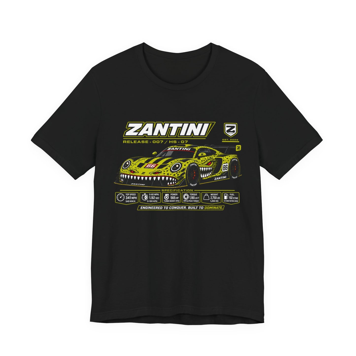 ZANTINI HS-07 Release 007 Performance Racing Graphic T-Shirt