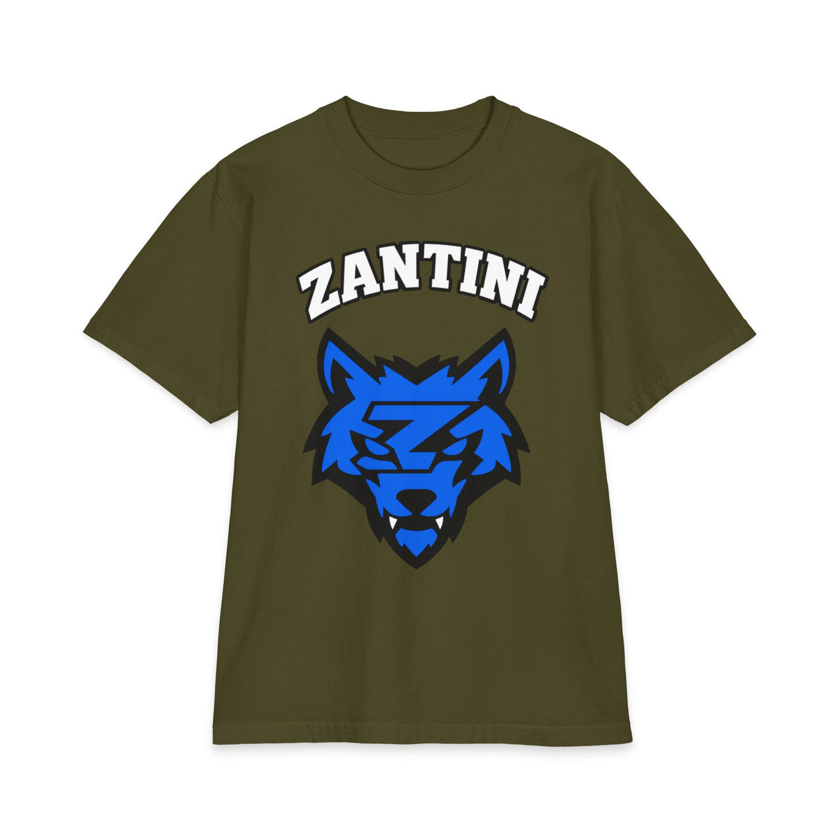ZANTINI Blue Wolf Graphic T-Shirt