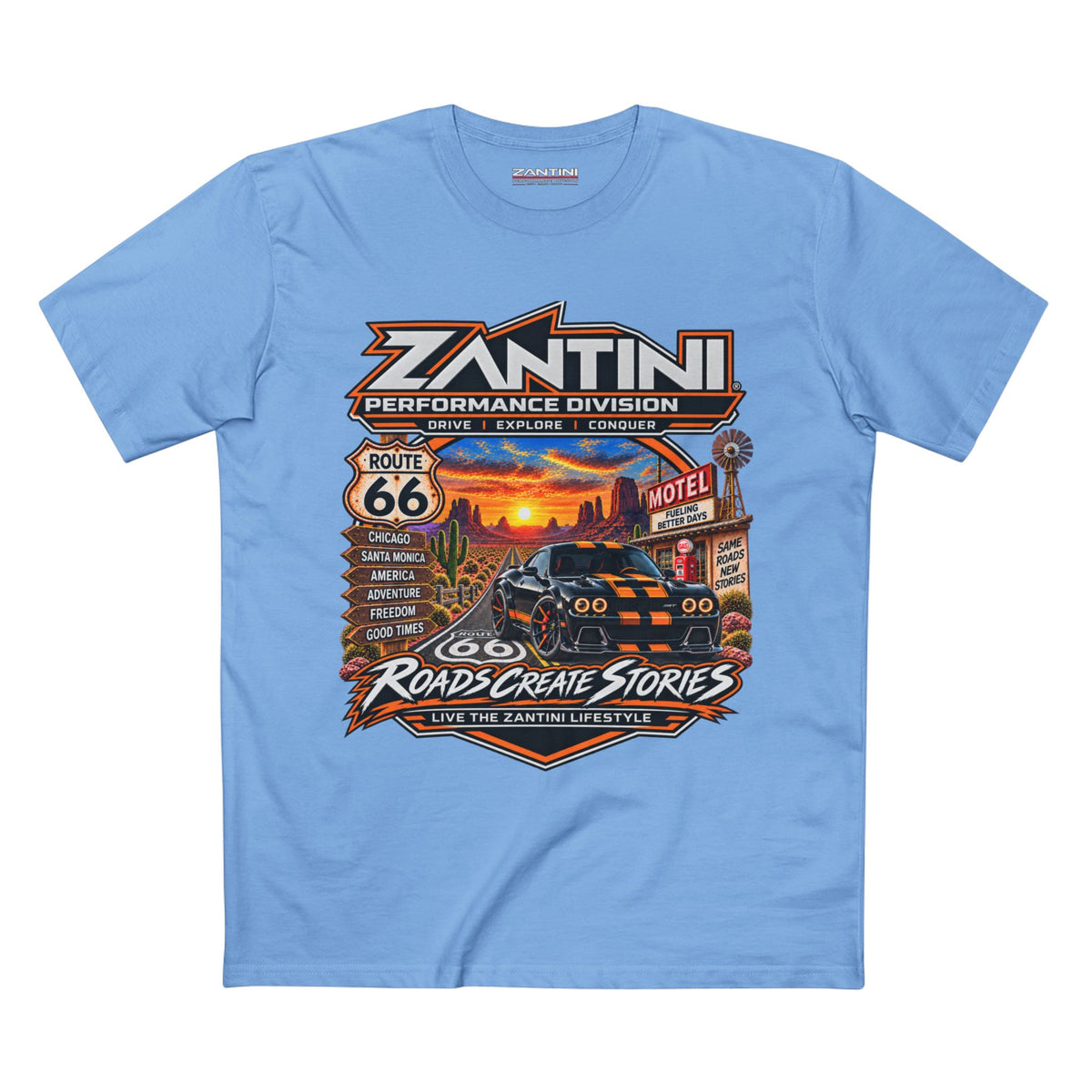 ZANTINI Route 66 Roads Create Stories Premium T-Shirt