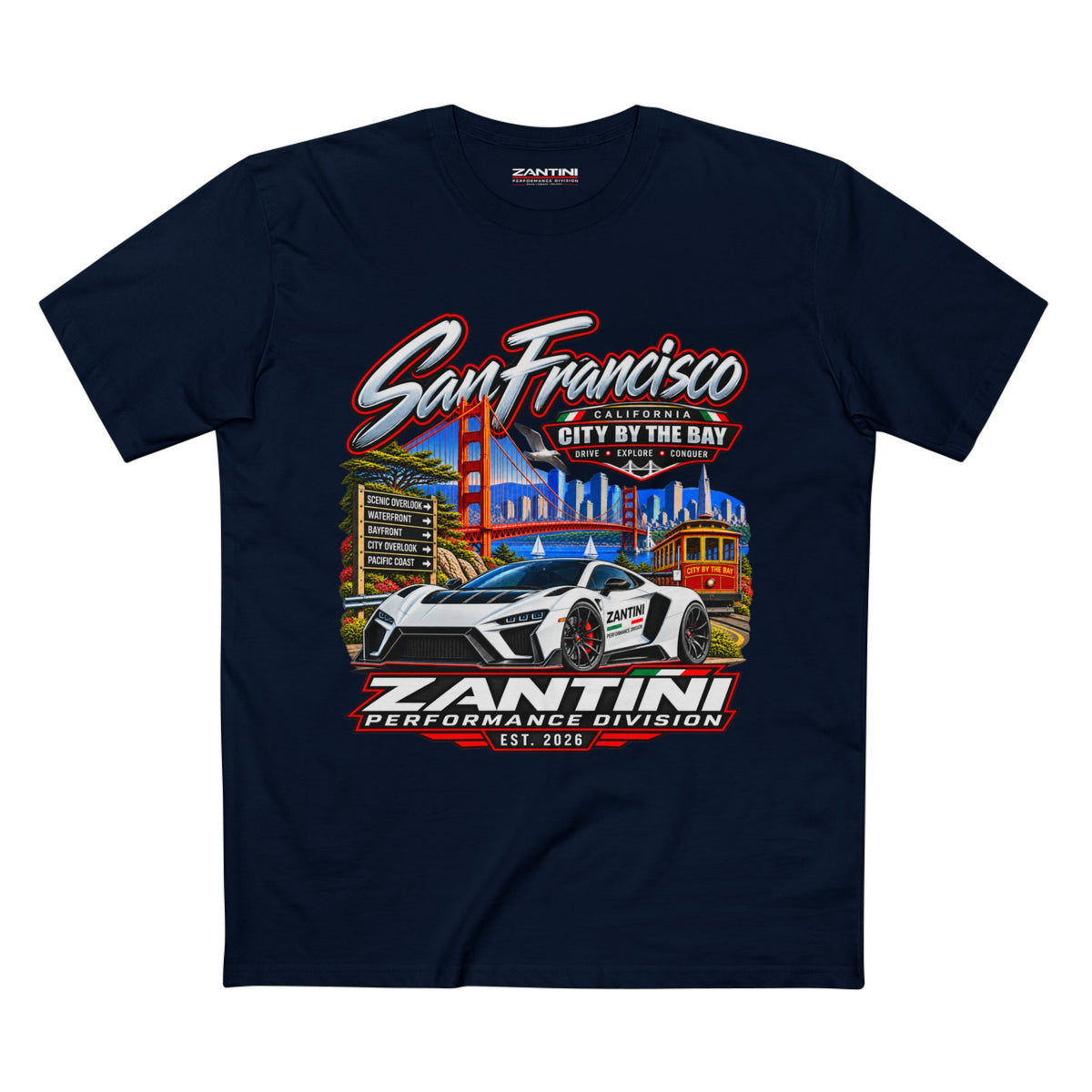 ZANTINI San Francisco City by the Bay Performance T-Shirt