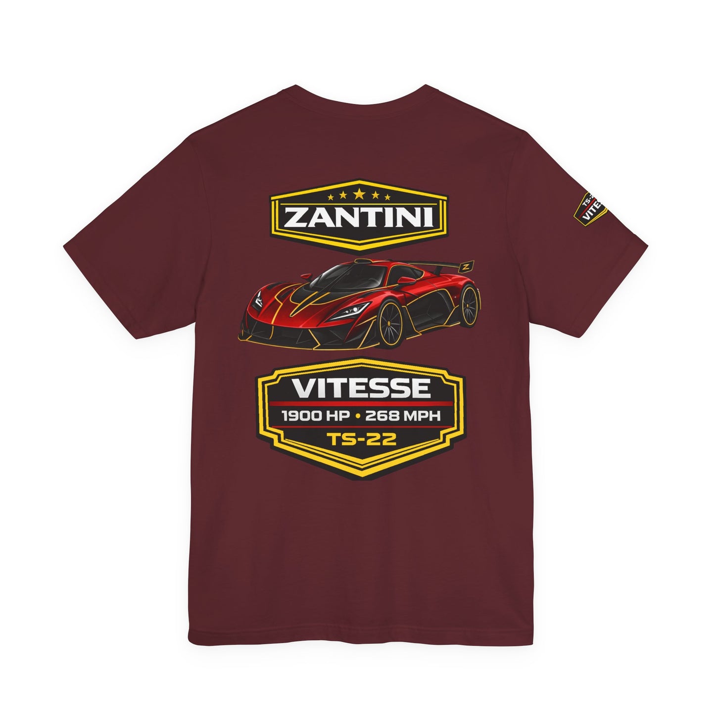 ZANTINI Vitesse TS-22 Hypercar Shirt | 1900 HP 268 MPH Motorsport Streetwear