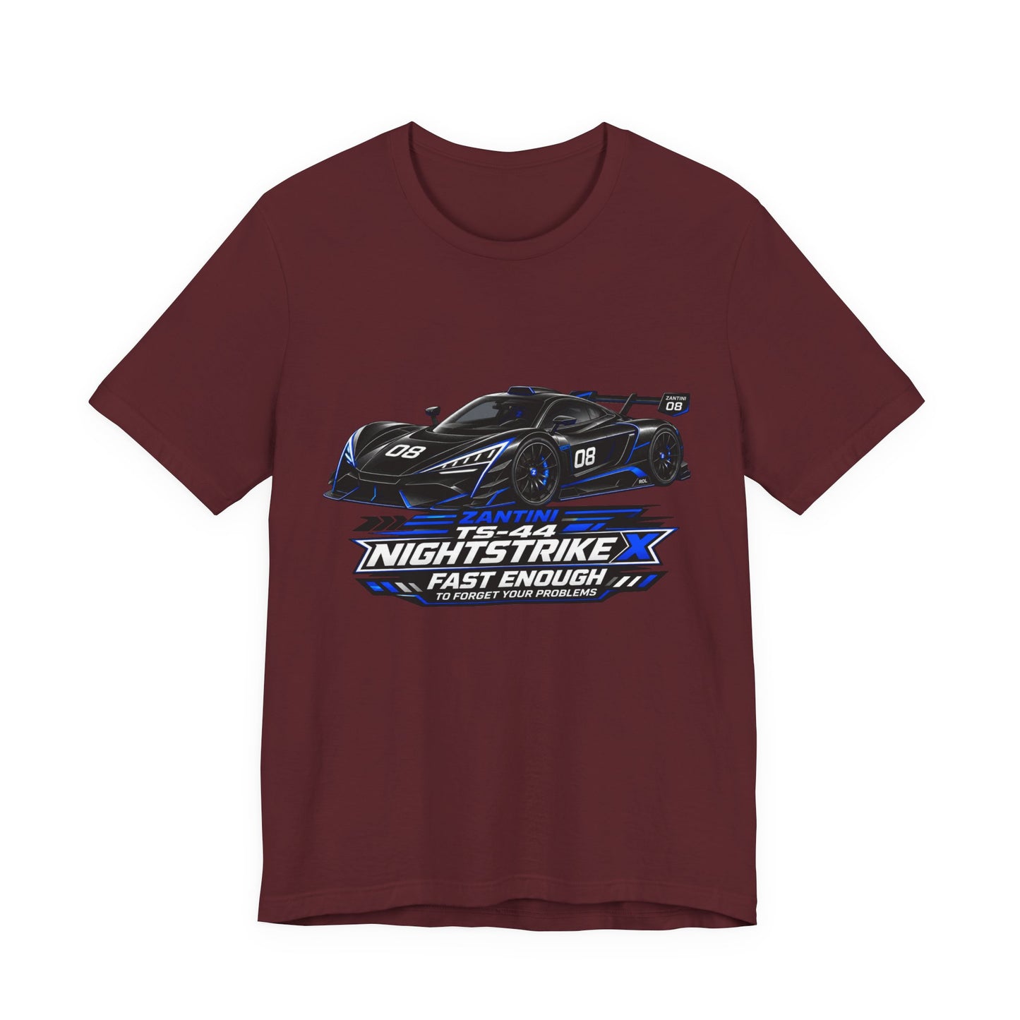 ZANTINI TS-44 Nightstrike X Supercar Graphic T-Shirt | Premium Motorsport Streetwear | Racing Car Tee for Men
