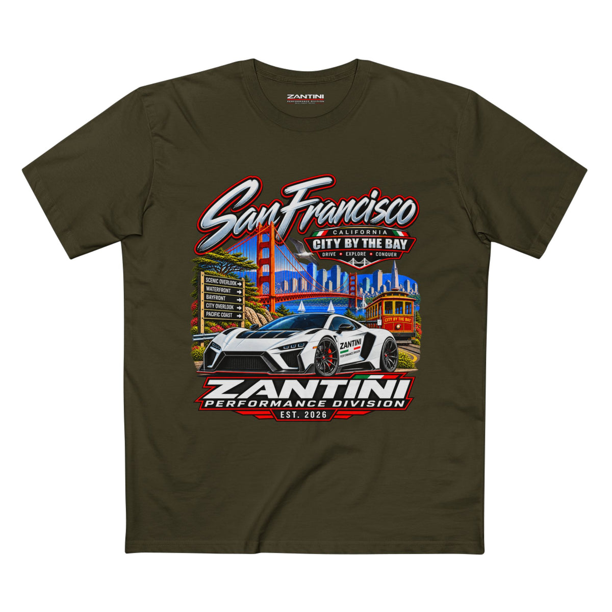 ZANTINI San Francisco City by the Bay Performance T-Shirt