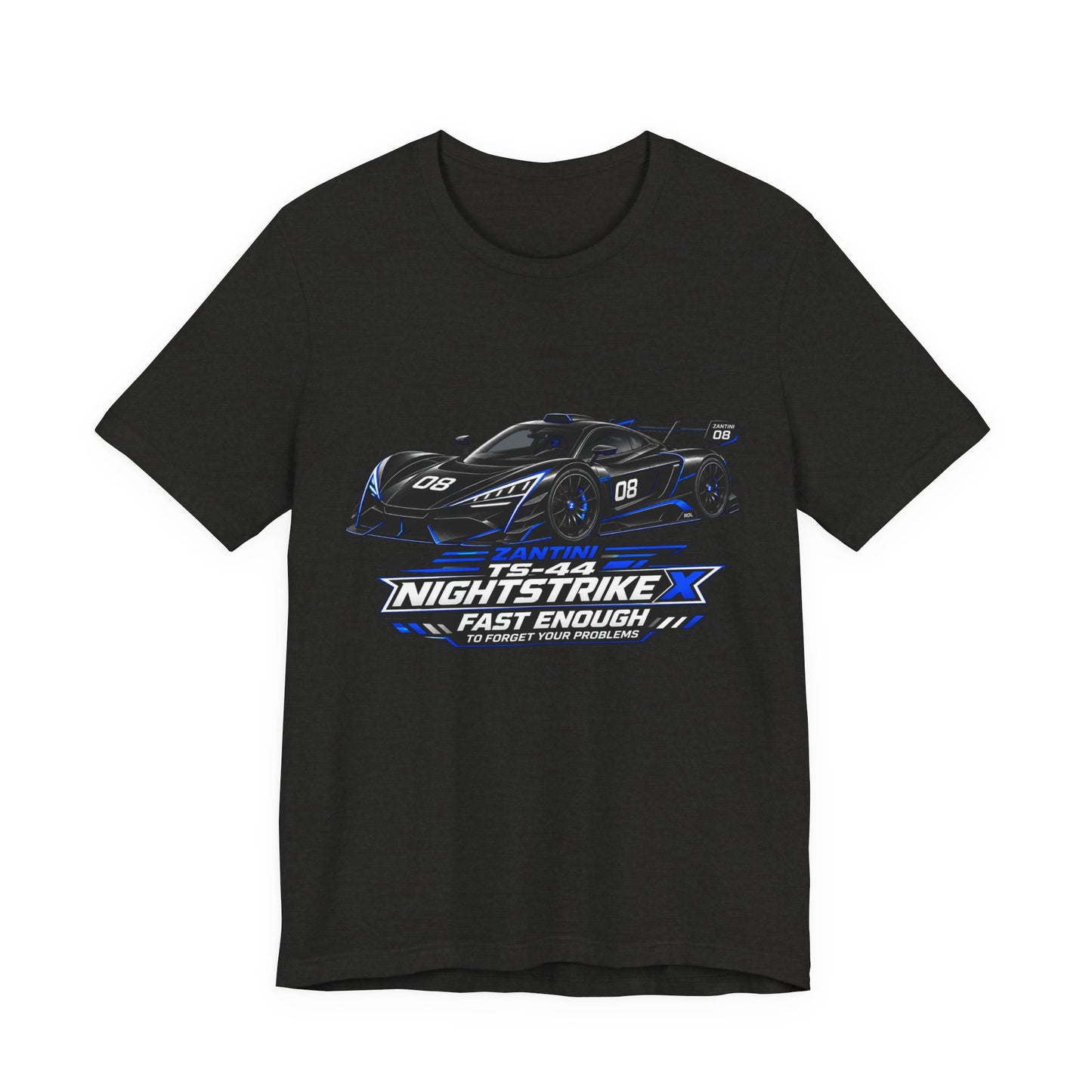 ZANTINI TS-44 Nightstrike X Supercar Graphic T-Shirt | Premium Motorsport Streetwear | Racing Car Tee for Men