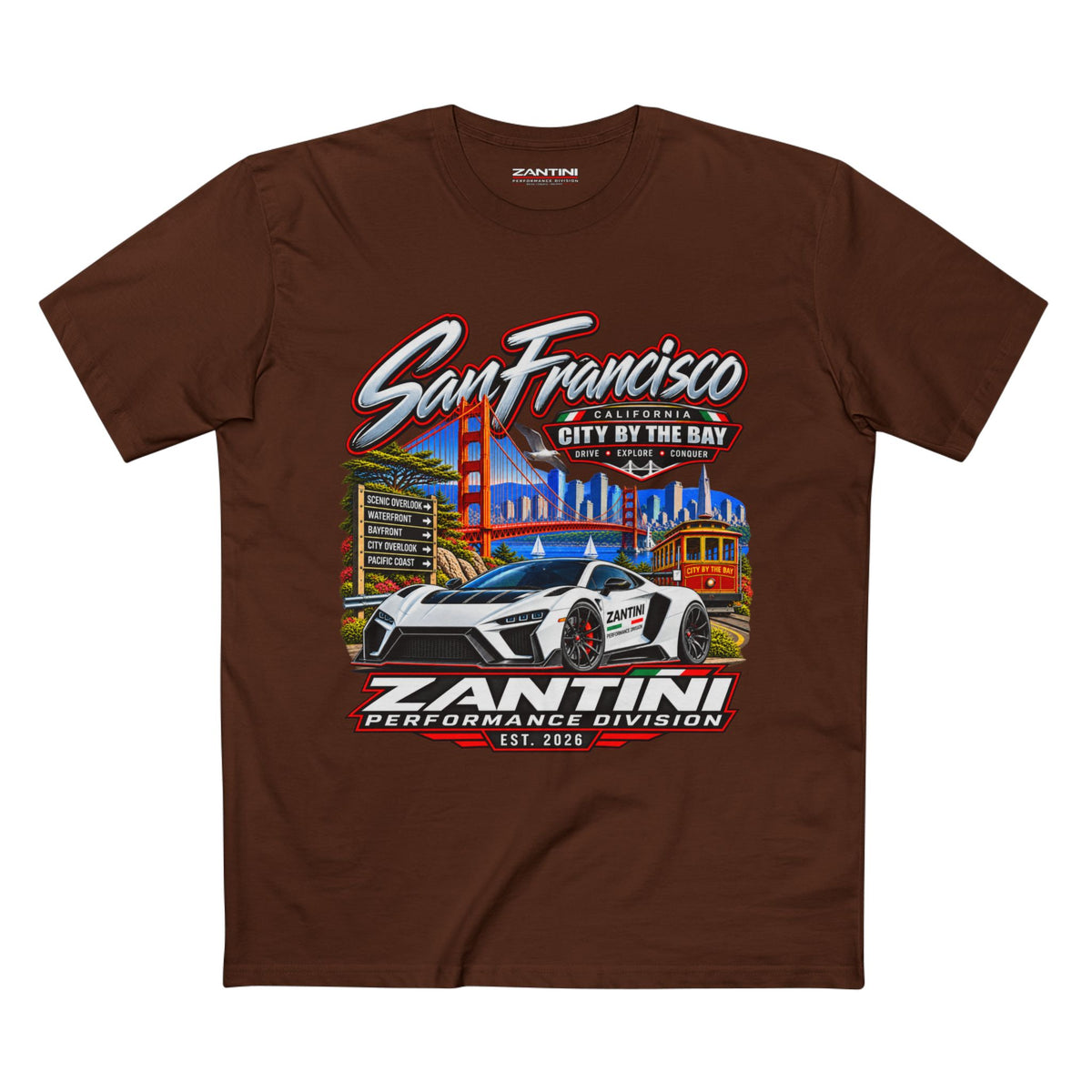 ZANTINI San Francisco City by the Bay Performance T-Shirt