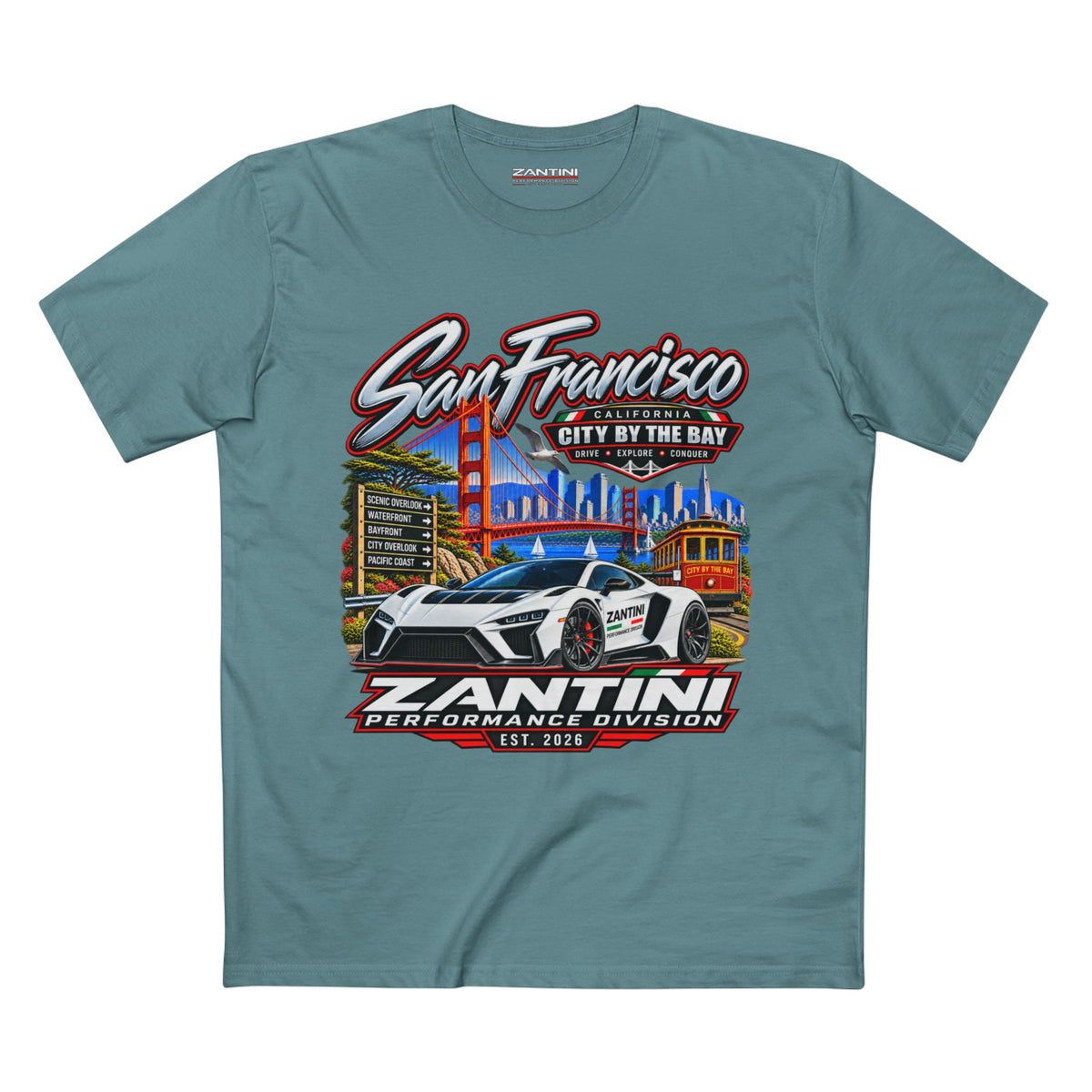ZANTINI San Francisco City by the Bay Performance T-Shirt