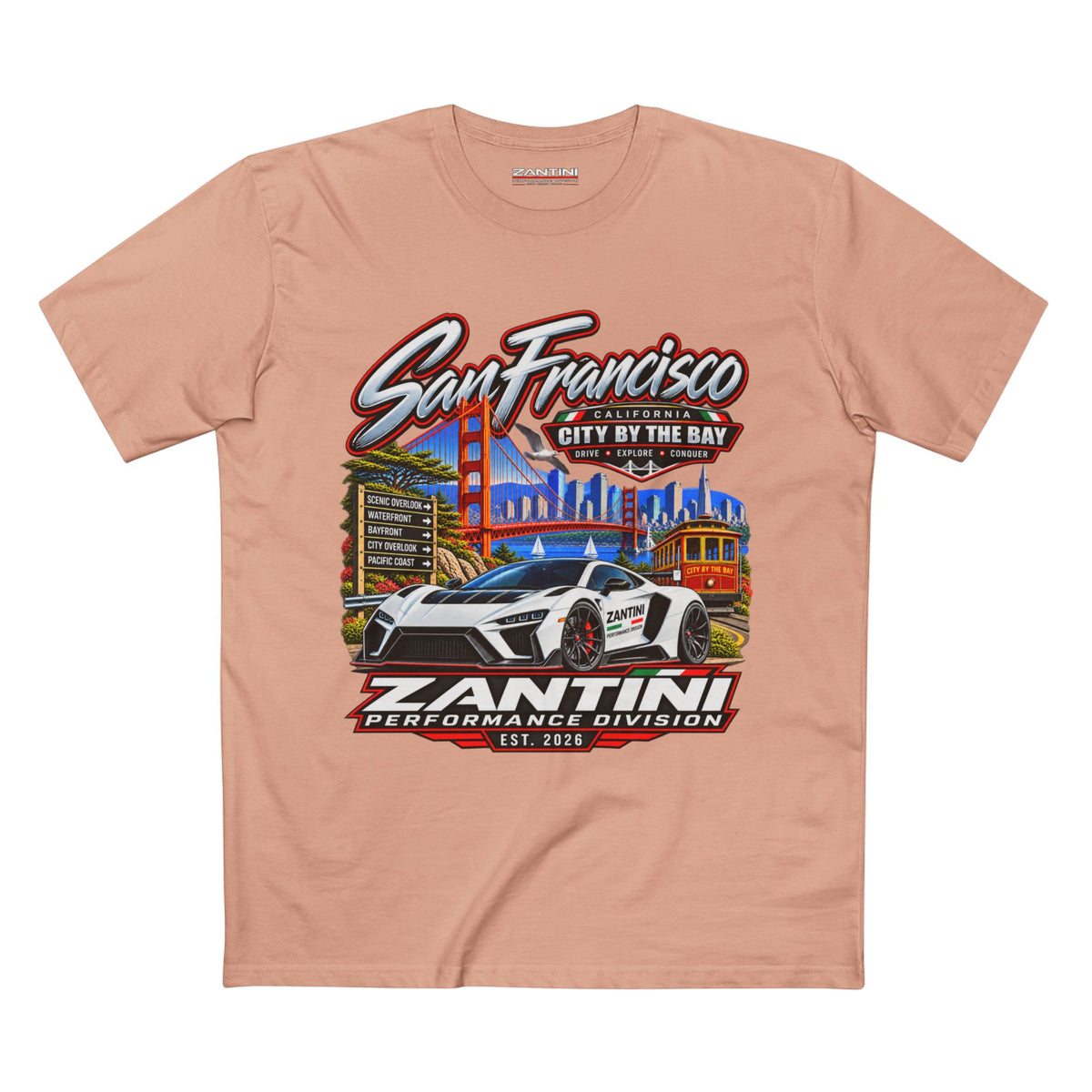 ZANTINI San Francisco City by the Bay Performance T-Shirt