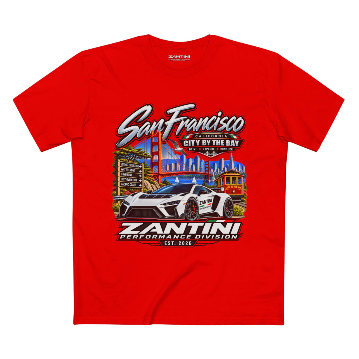 ZANTINI San Francisco City by the Bay Performance T-Shirt