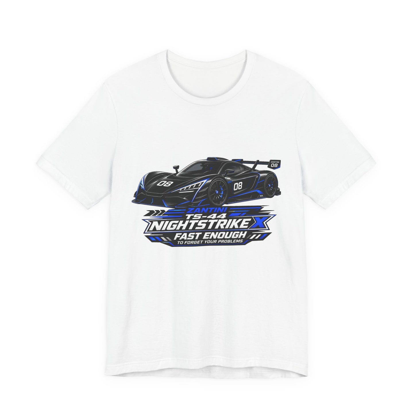 ZANTINI TS-44 Nightstrike X Supercar Graphic T-Shirt | Premium Motorsport Streetwear | Racing Car Tee for Men