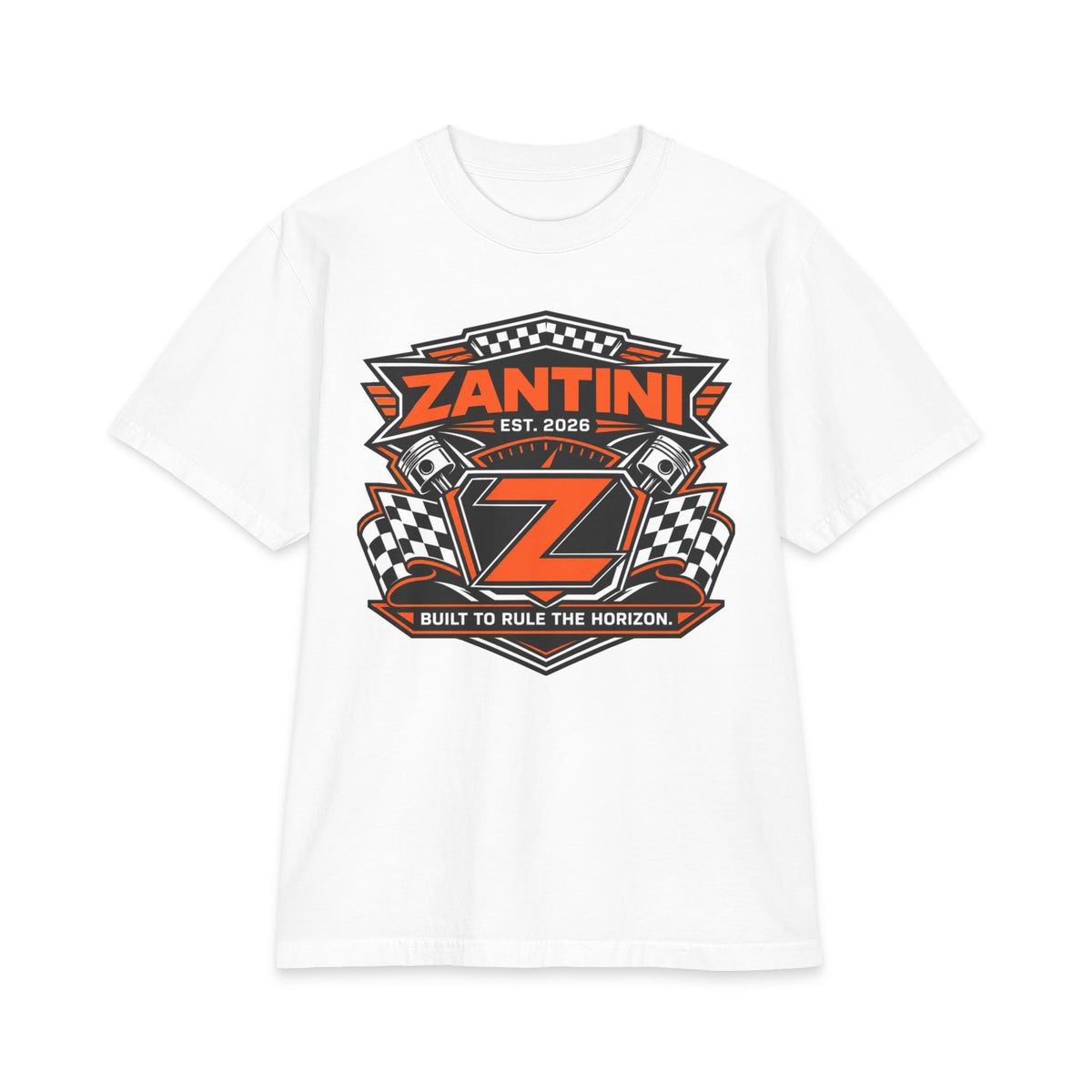ZANTINI Signature Racing Graphic T-Shirt – Built to Rule the Horizon