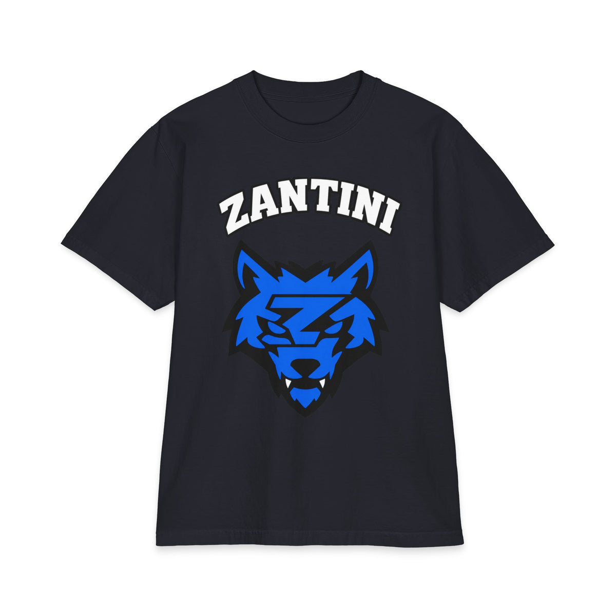 ZANTINI Blue Wolf Graphic T-Shirt