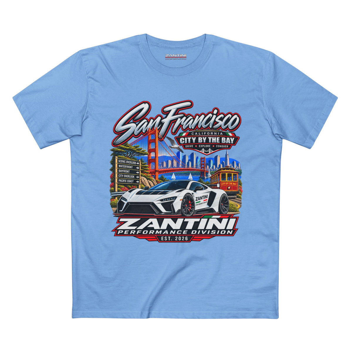 ZANTINI San Francisco City by the Bay Performance T-Shirt