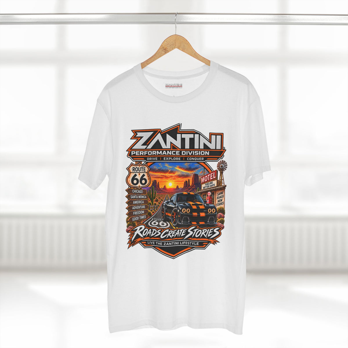 ZANTINI Route 66 Roads Create Stories Premium T-Shirt