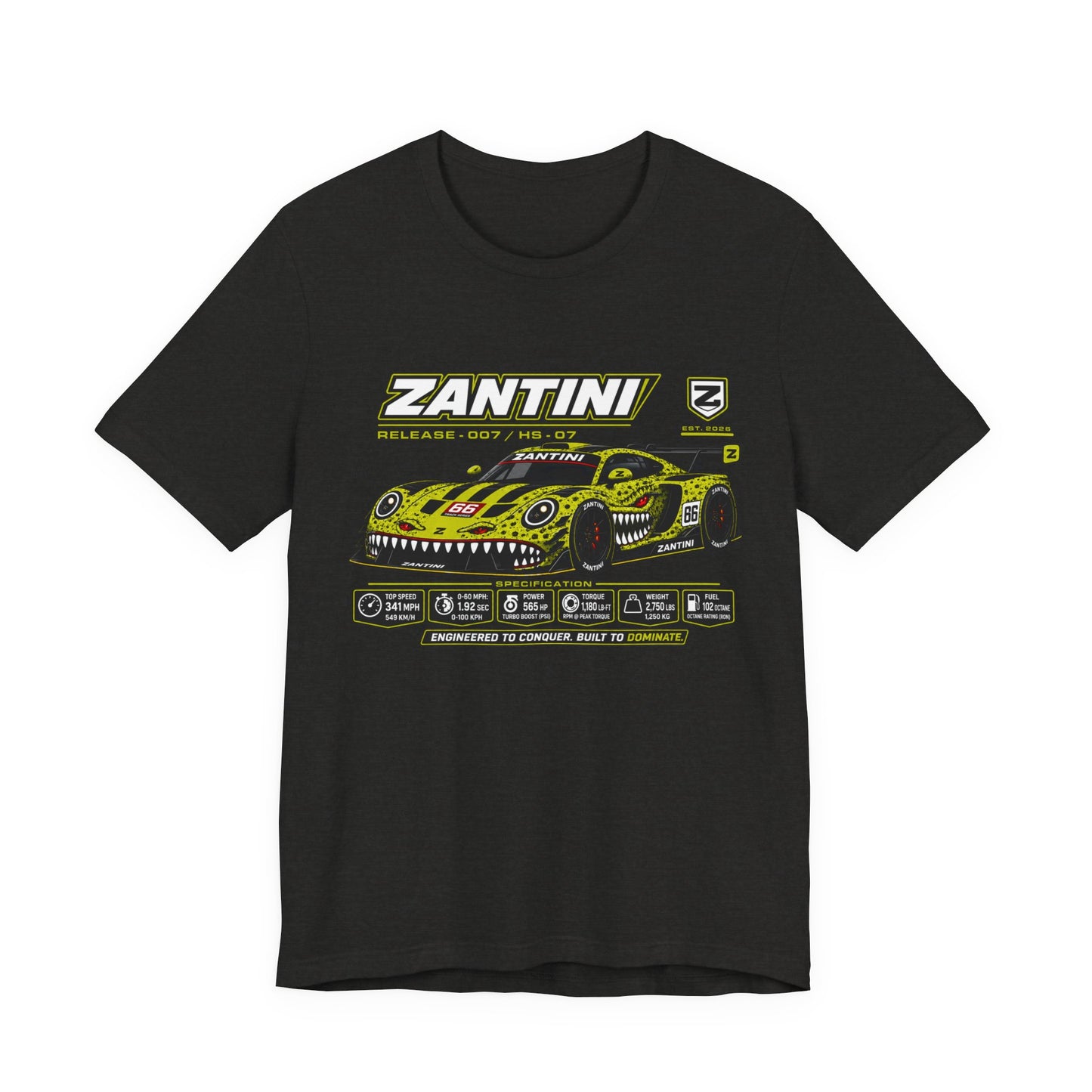 ZANTINI HS-07 Release 007 Performance Racing Graphic T-Shirt