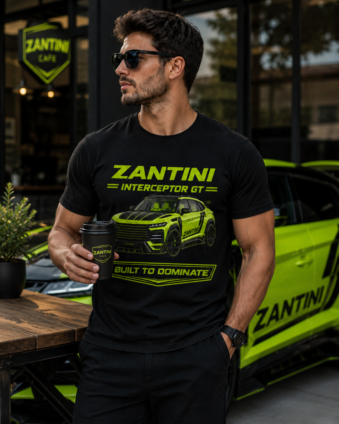 ZANTINI Interceptor GT Built to Dominate Premium Graphic T-Shirt | Luxury Performance SUV Apparel