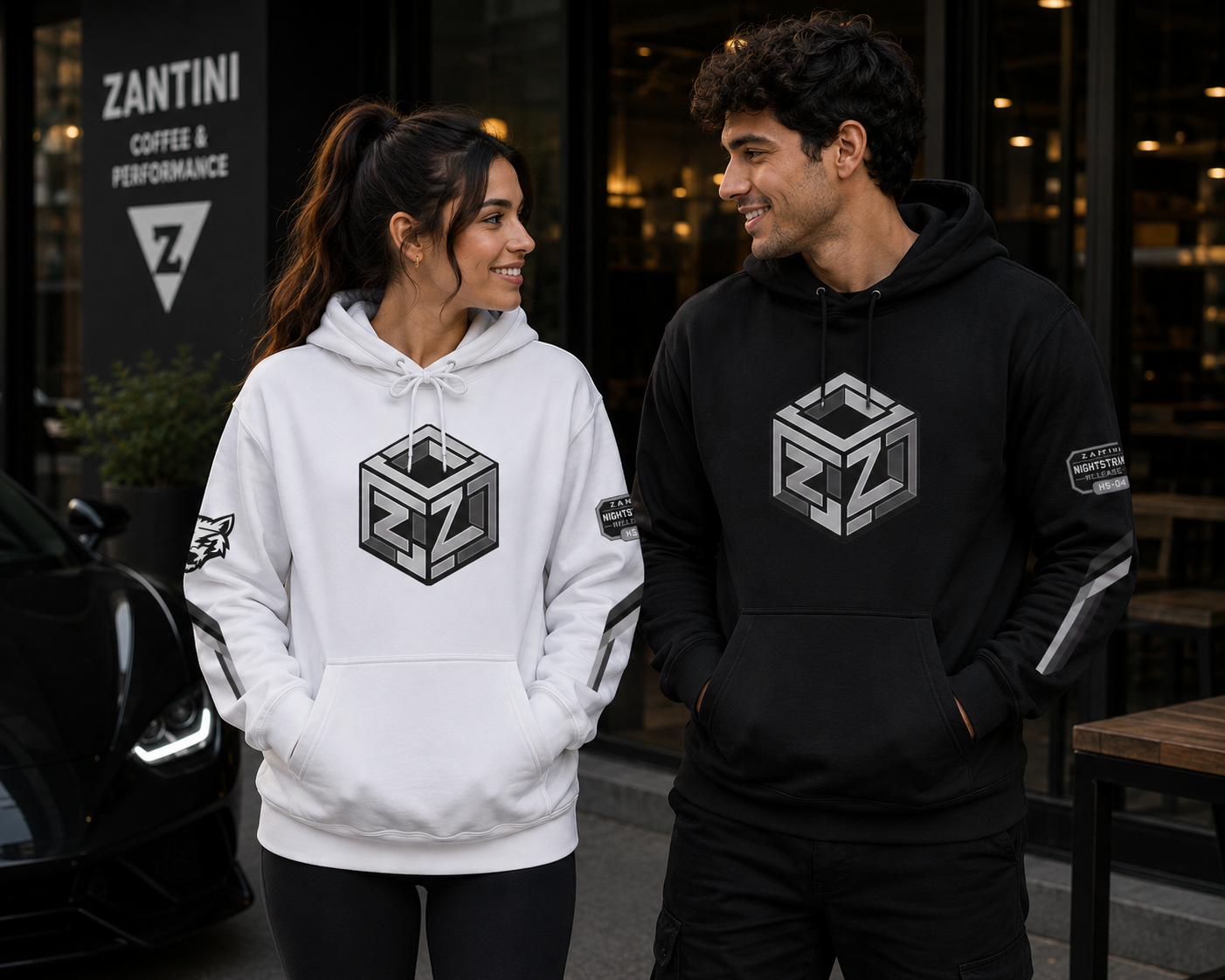 ZANTINI Nightstrike GT Performance Hoodie | Premium Automotive Streetwear