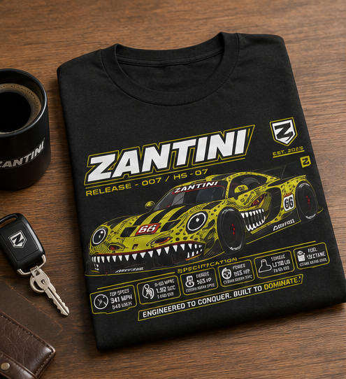 ZANTINI HS-07 Release 007 Performance Racing Graphic T-Shirt