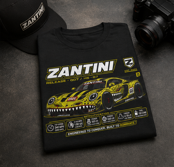ZANTINI HS-07 Release 007 Performance Racing Graphic T-Shirt