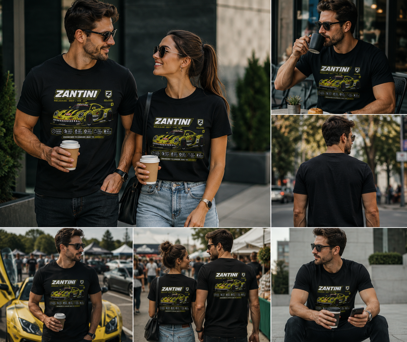 ZANTINI HS-07 Release 007 Performance Racing Graphic T-Shirt