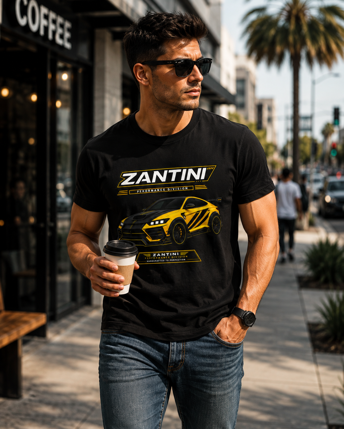 ZANTINI Performance Division Yellow & Black Performance T-Shirt