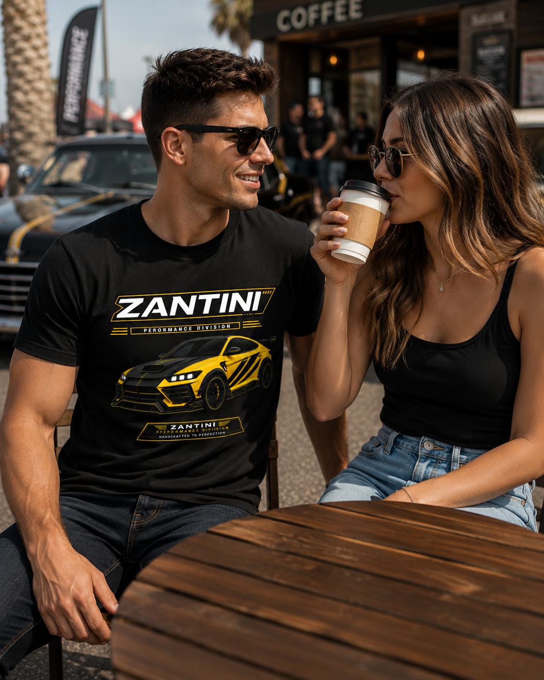 ZANTINI Performance Division Yellow & Black Performance T-Shirt