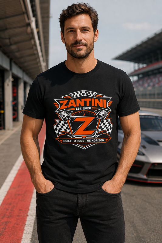 ZANTINI Signature Racing Graphic T-Shirt – Built to Rule the Horizon