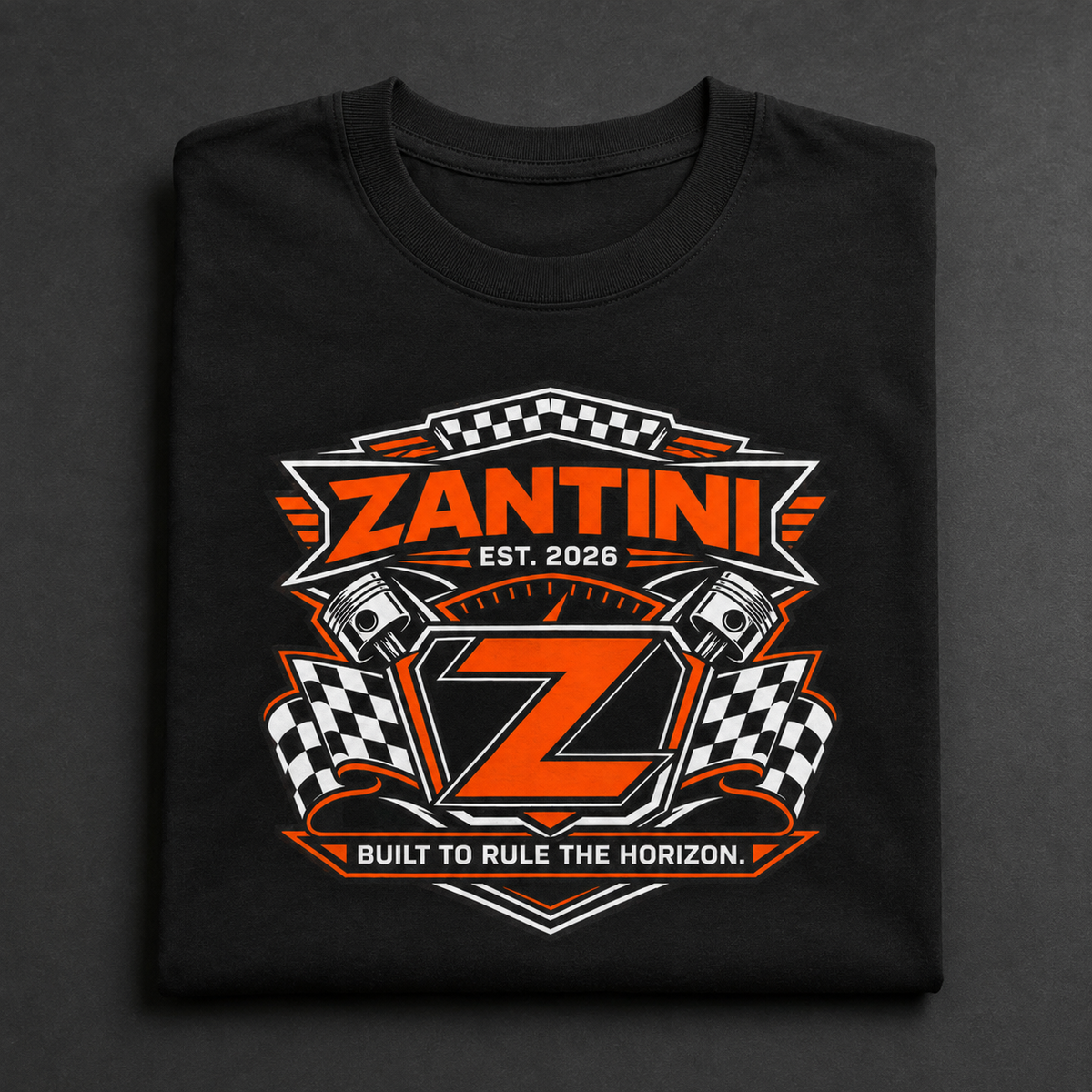 ZANTINI Signature Racing Graphic T-Shirt – Built to Rule the Horizon