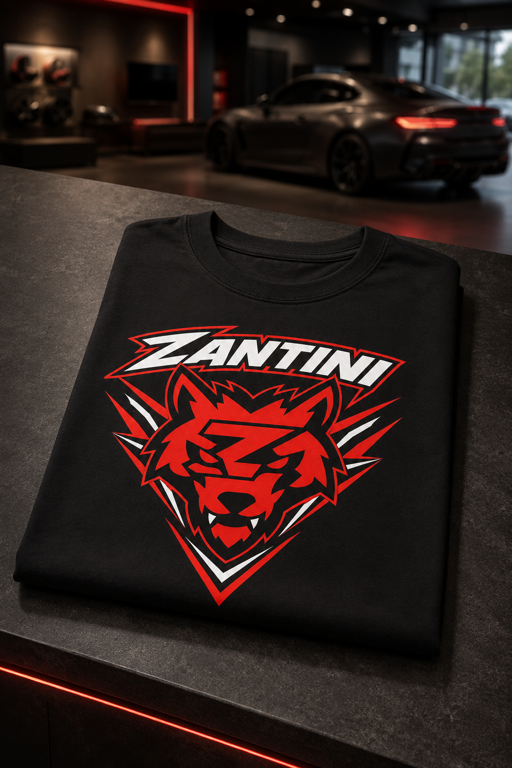 ZANTINI Wolf Graphic T-Shirt – Black