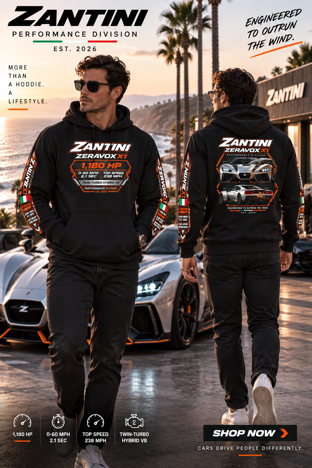 ZANTINI Zeravox X1 Performance Hoodie