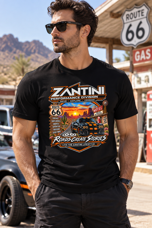 ZANTINI Route 66 Roads Create Stories Premium T-Shirt