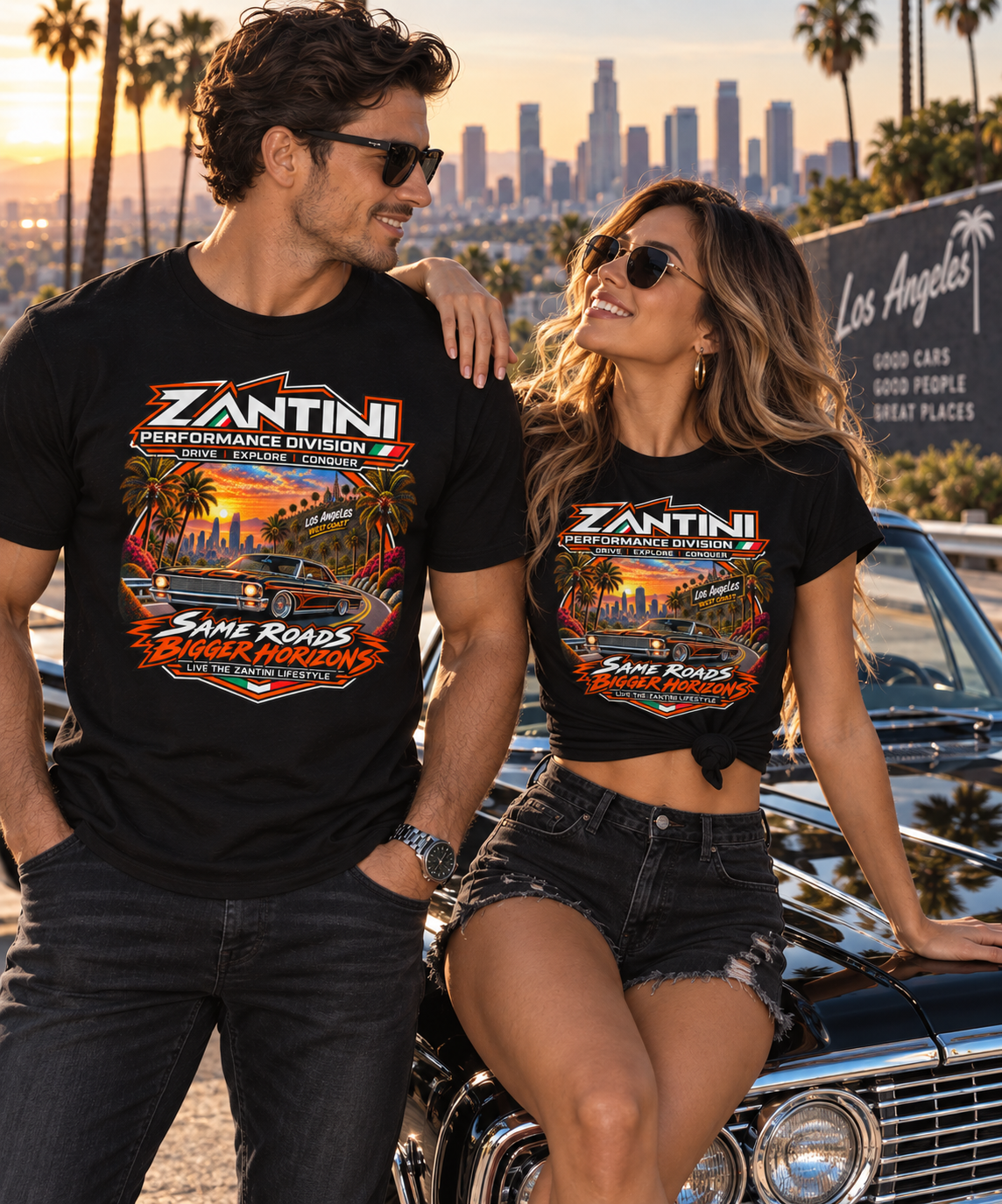 ZANTINI Los Angeles West Coast Lowrider Premium T-Shirt