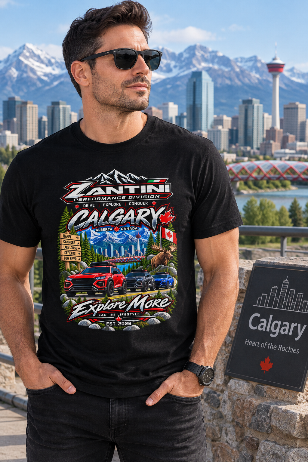ZANTINI Calgary Alberta Explore More Premium T-Shirt