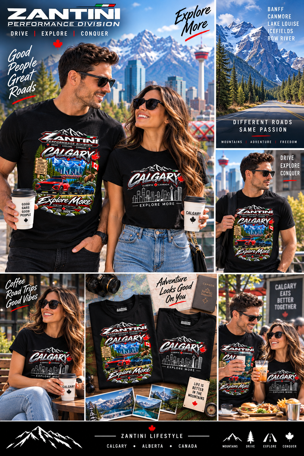 ZANTINI Calgary Alberta Explore More Premium T-Shirt
