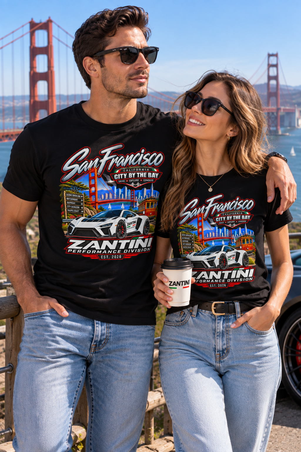 ZANTINI San Francisco City by the Bay Performance T-Shirt