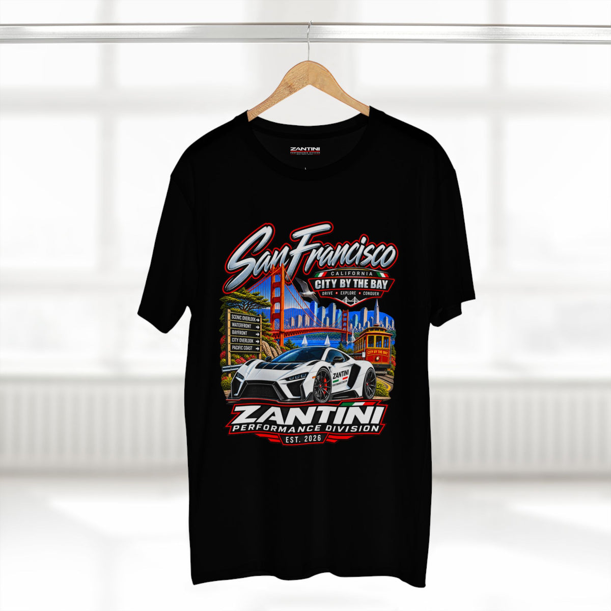 ZANTINI San Francisco City by the Bay Performance T-Shirt