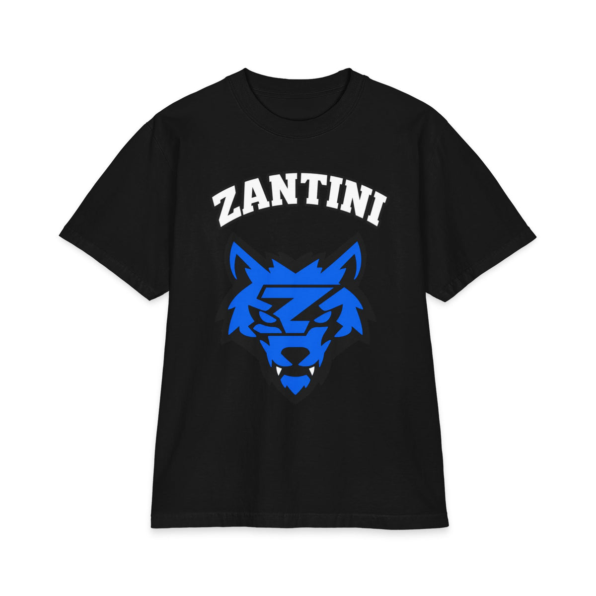 ZANTINI Blue Wolf Graphic T-Shirt