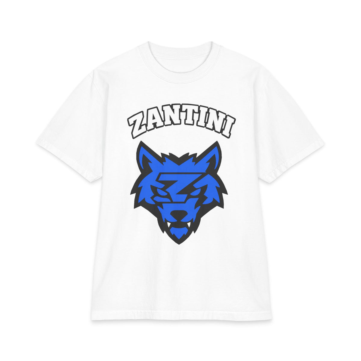 ZANTINI Blue Wolf Graphic T-Shirt