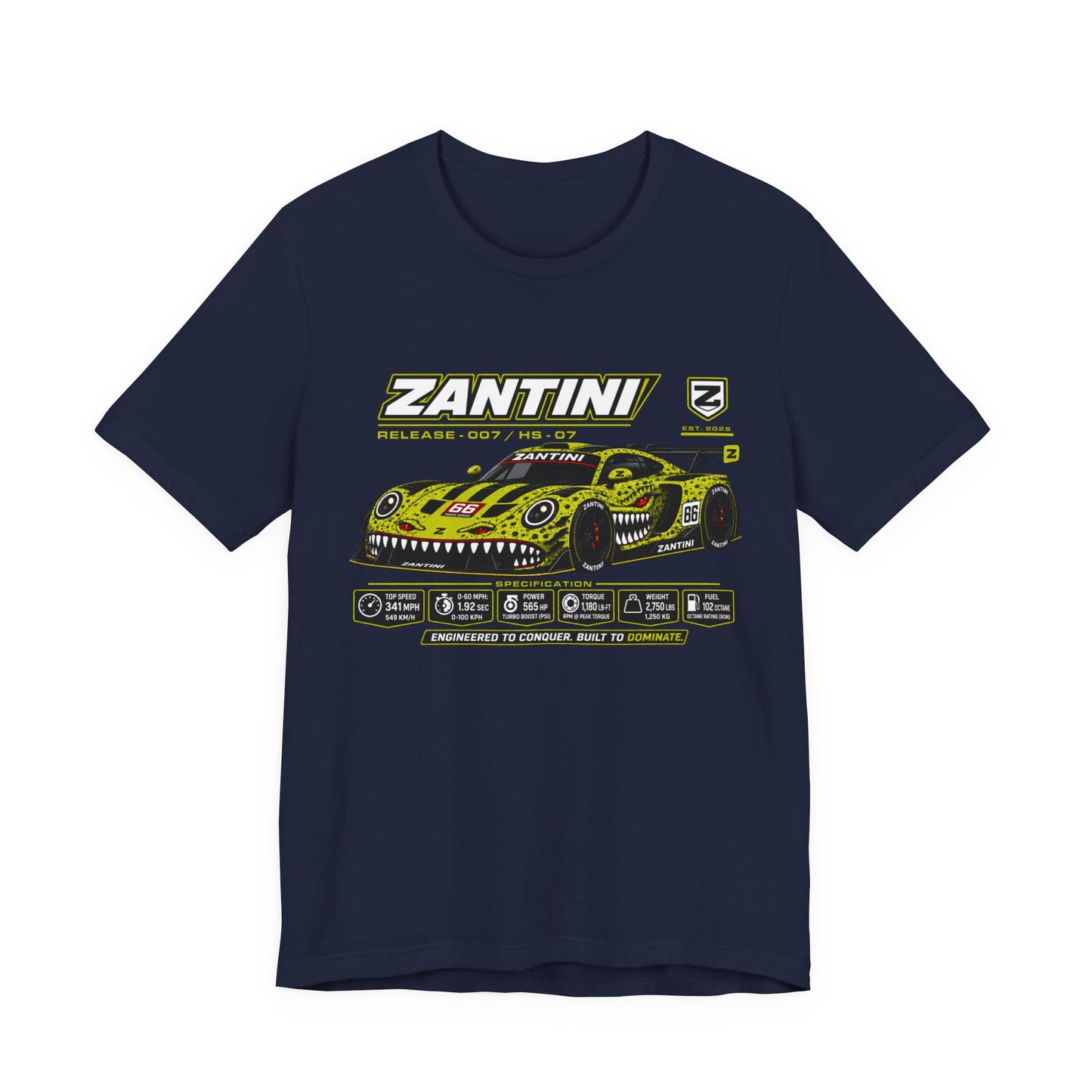 ZANTINI HS-07 Release 007 Performance Racing Graphic T-Shirt