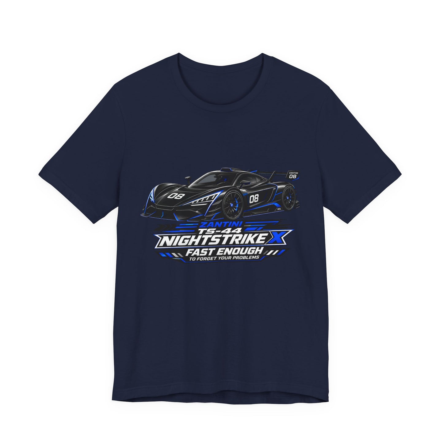 ZANTINI TS-44 Nightstrike X Supercar Graphic T-Shirt | Premium Motorsport Streetwear | Racing Car Tee for Men