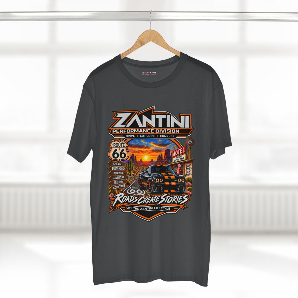 ZANTINI Route 66 Roads Create Stories Premium T-Shirt