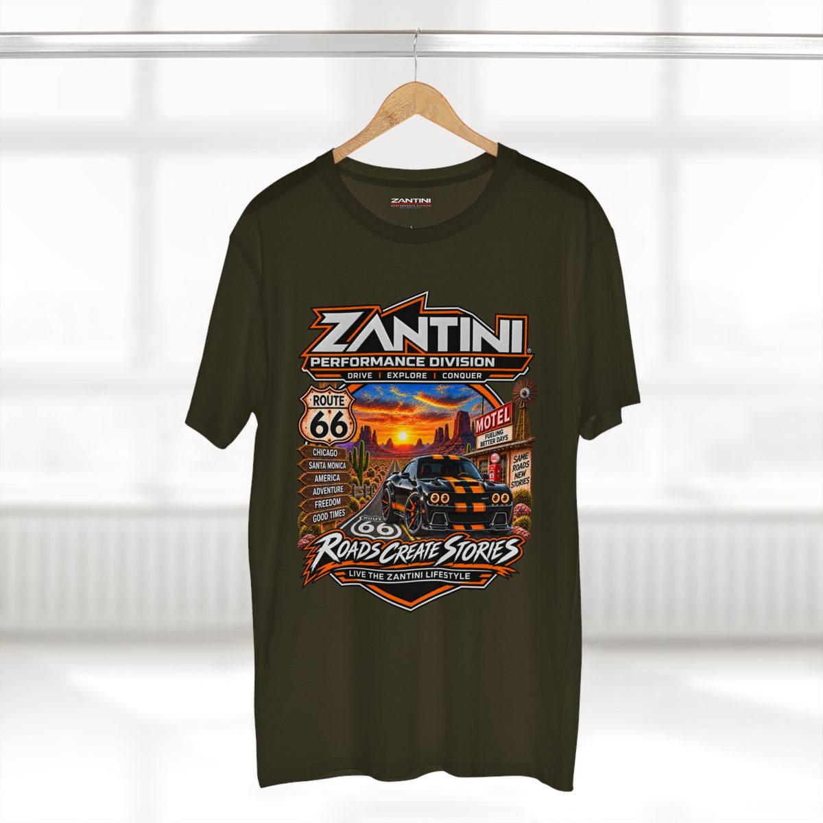 ZANTINI Route 66 Roads Create Stories Premium T-Shirt