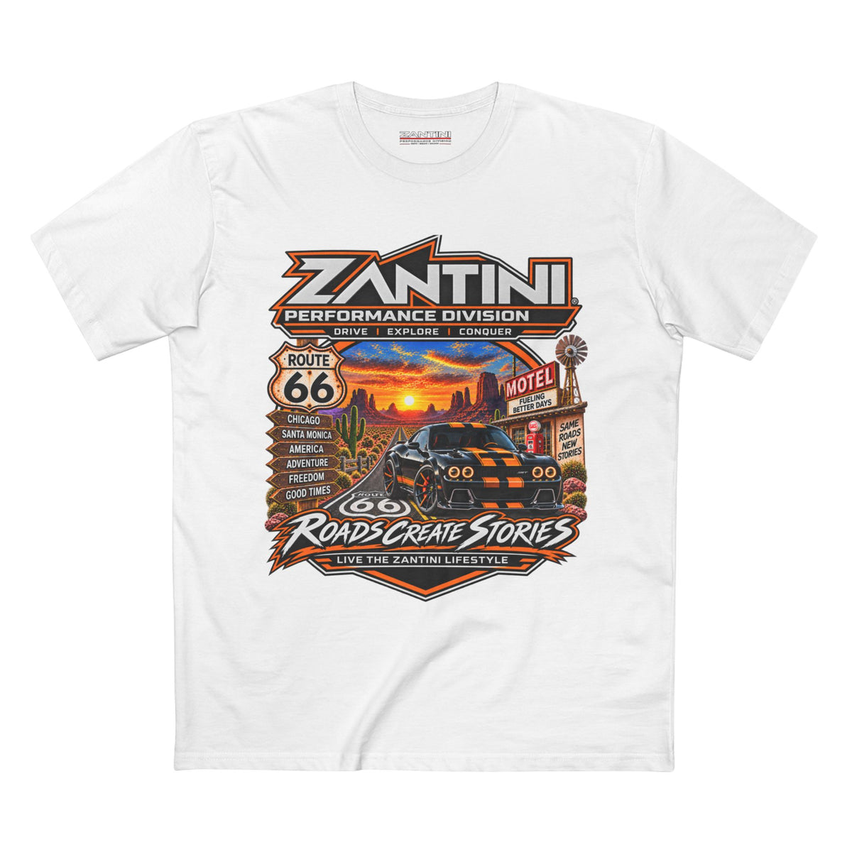 ZANTINI Route 66 Roads Create Stories Premium T-Shirt