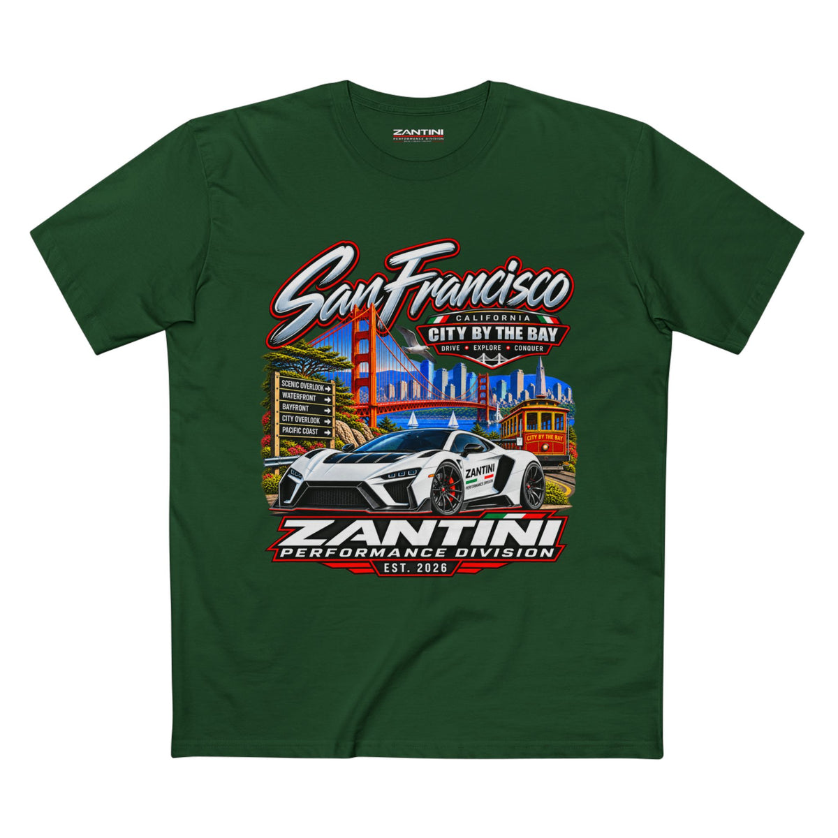 ZANTINI San Francisco City by the Bay Performance T-Shirt