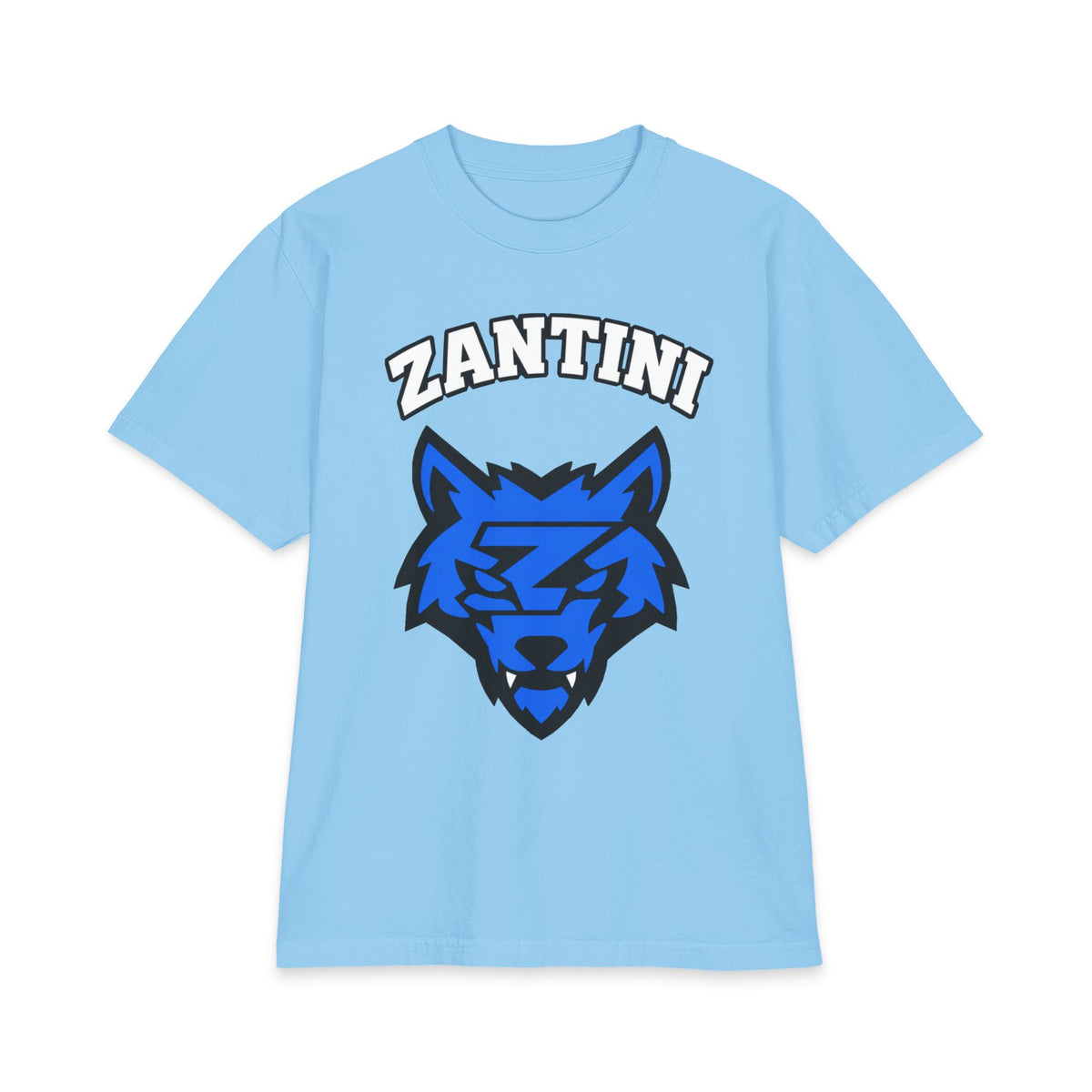 ZANTINI Blue Wolf Graphic T-Shirt